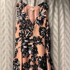 Rebecca Taylor Silk Peplum Sleeveless Top